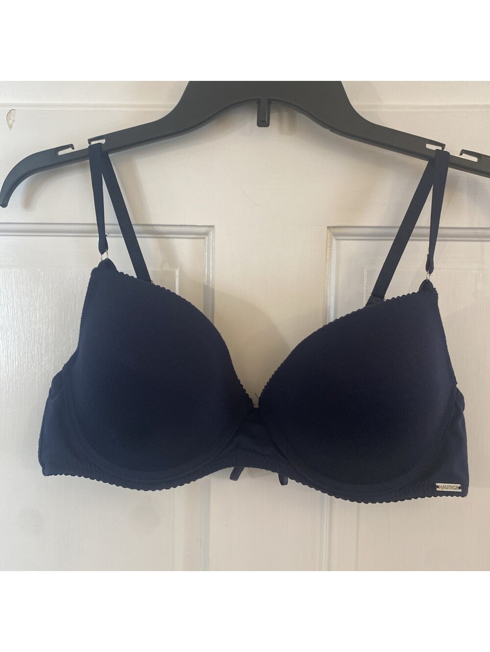 Nautica Intimates Women's Navy Padded Push Up Bra Underwire Size 38C